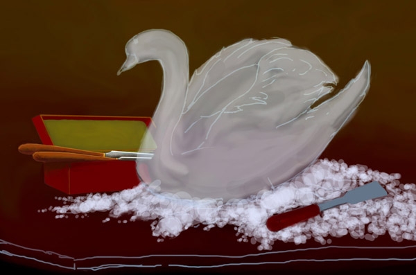 Creation of Ice Sculpture Still Life: Step 7